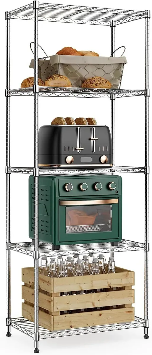 Storage Shelves 5 Tier Heavy Duty Metal Unit With - Image 1