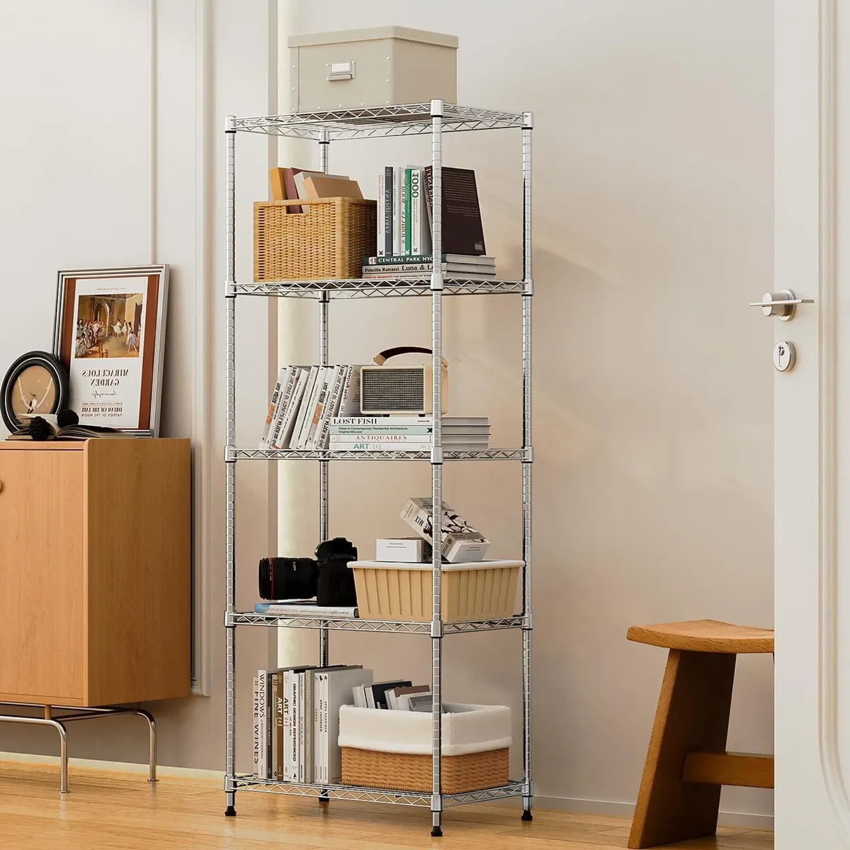 Storage Shelves 5 Tier Heavy Duty Metal Unit With - Image 2