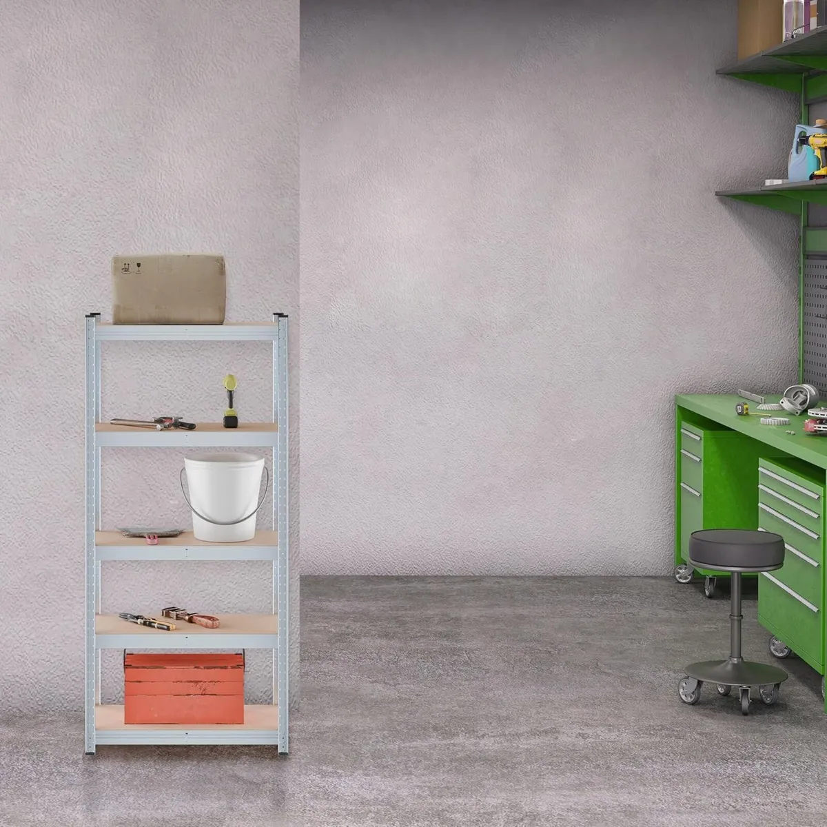 2 x heavy-duty shelving unit HxWxD: 150 70 30 cm - Image 2