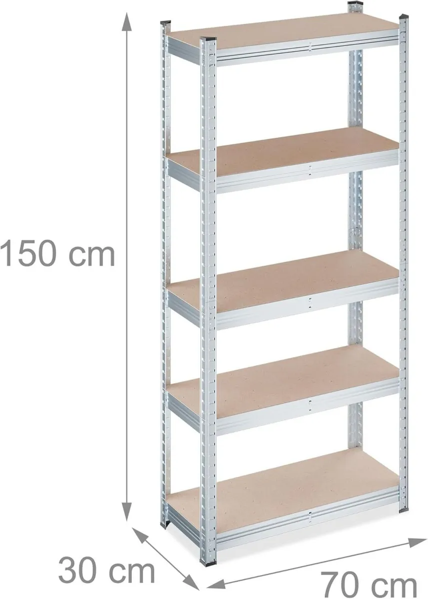 2 x heavy-duty shelving unit HxWxD: 150 70 30 cm - Image 3