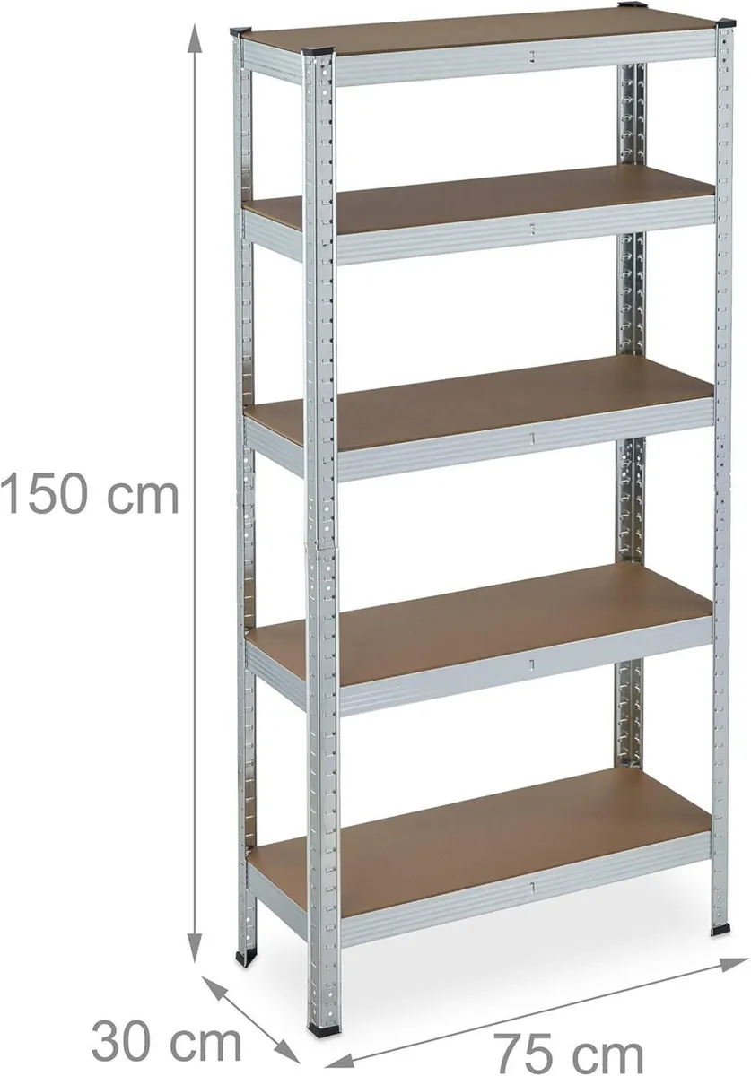 Heavy Duty Shelving Unit x 2 Galvanised Steel - Image 3