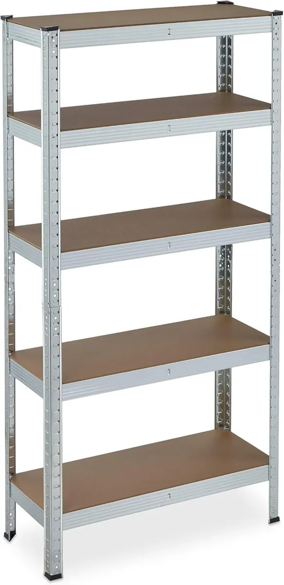 Heavy Duty Shelving Unit x 2 Galvanised Steel - Image 1