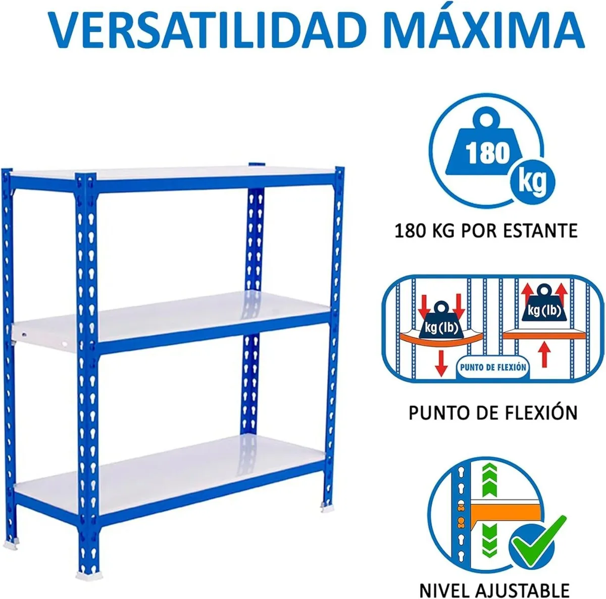 Garage Shelving Units 1000x900x300 mm 3 Tier - Image 4