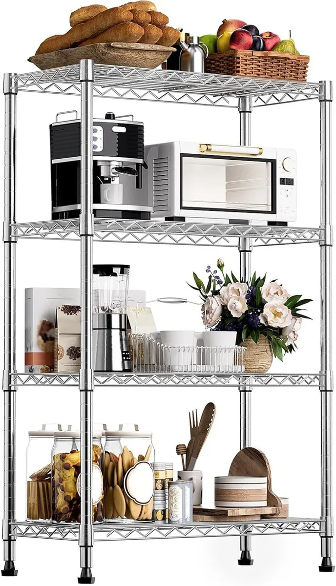 lbs Storage Shelving Steel Heavy Duty 4-Tier - Image 1