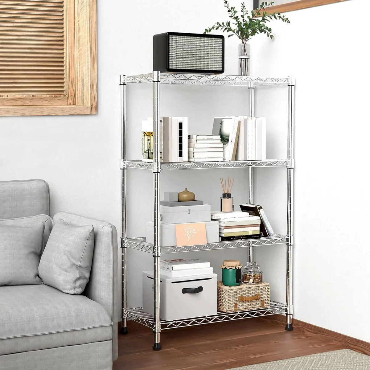 lbs Storage Shelving Steel Heavy Duty 4-Tier - Image 2