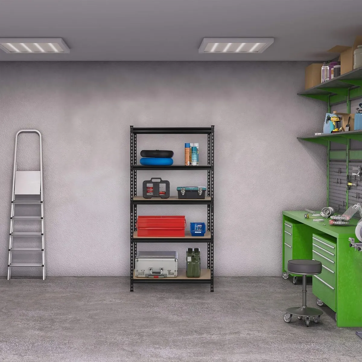 Heavy-Duty Shelving Unit HxWxD: 183 x 91 46 cm - Image 2