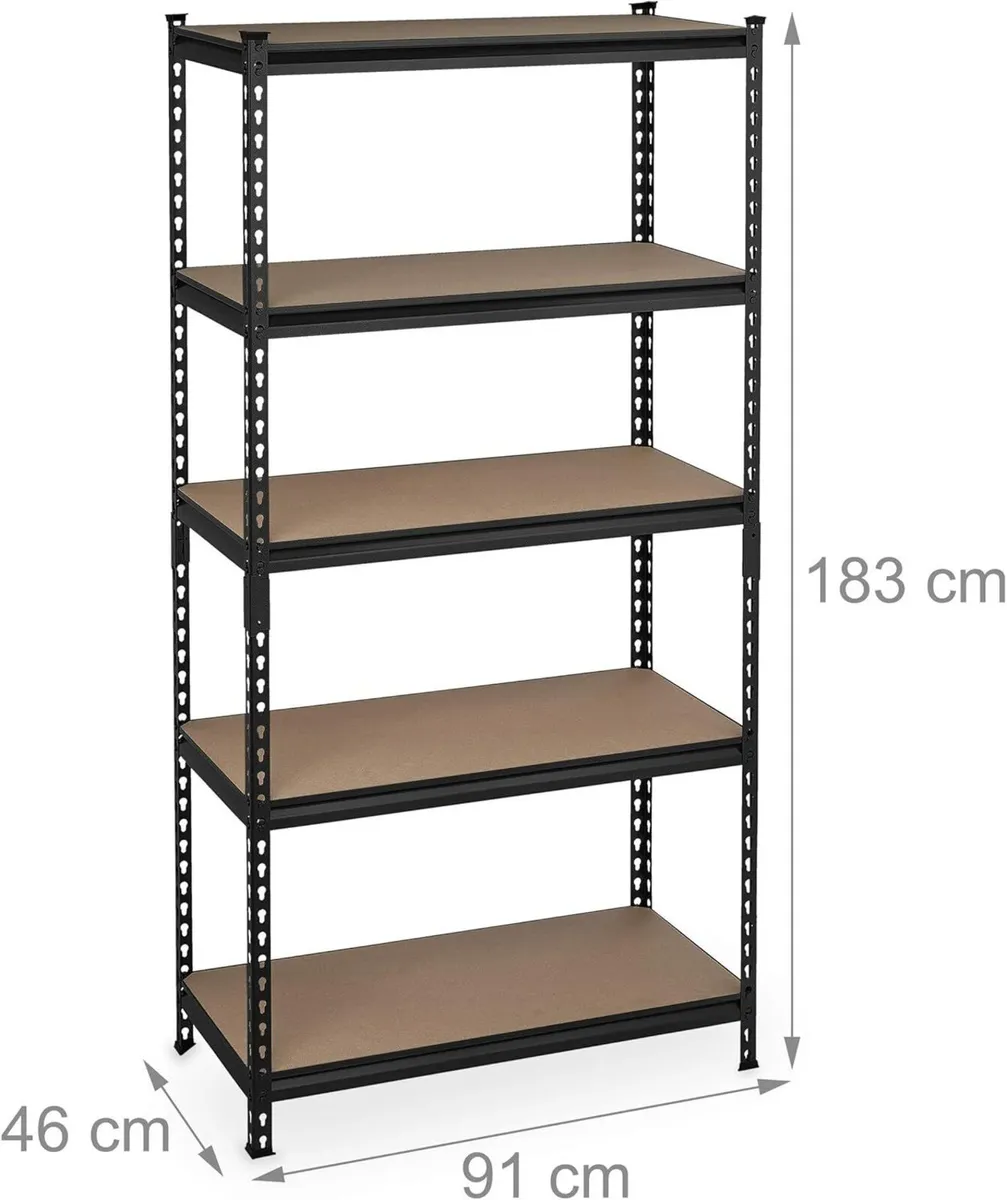Heavy-Duty Shelving Unit HxWxD: 183 x 91 46 cm - Image 3