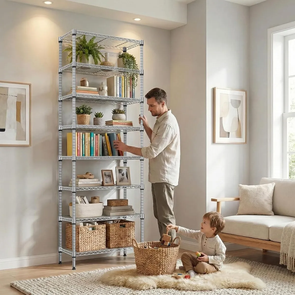 Storage Shelves 8 Tier Heavy Duty Metal Unit With - Image 2