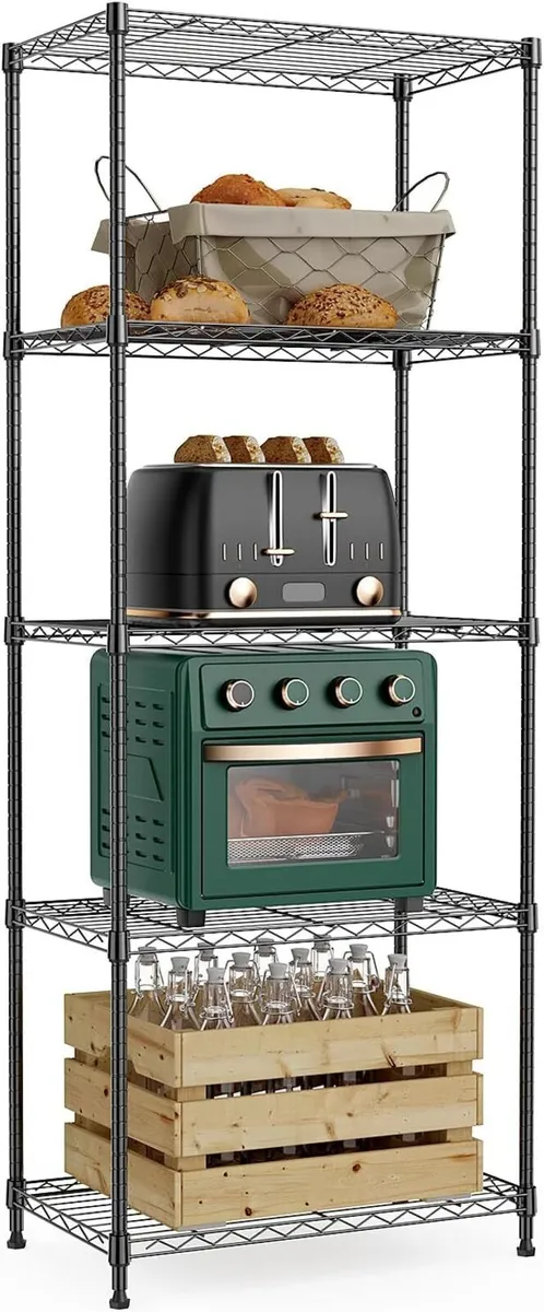Storage Shelves 5 Tier Heavy Duty Metal Unit With - Image 1