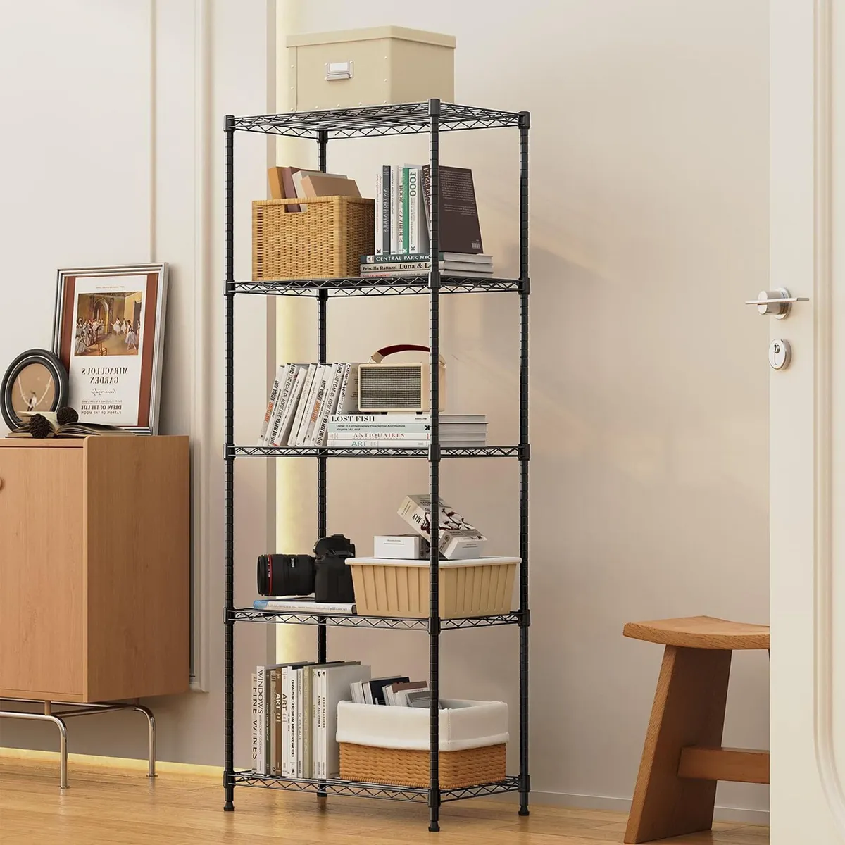 Storage Shelves 5 Tier Heavy Duty Metal Unit With - Image 2