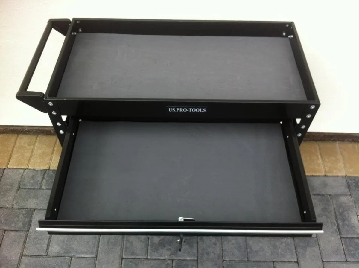 Cart With Lockable Ball Bearing Drawer - Trolley - Image 2