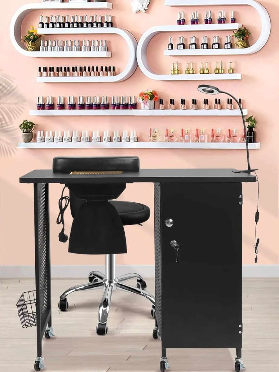Professional Manicure Table Salon Station Mobile - Image 2