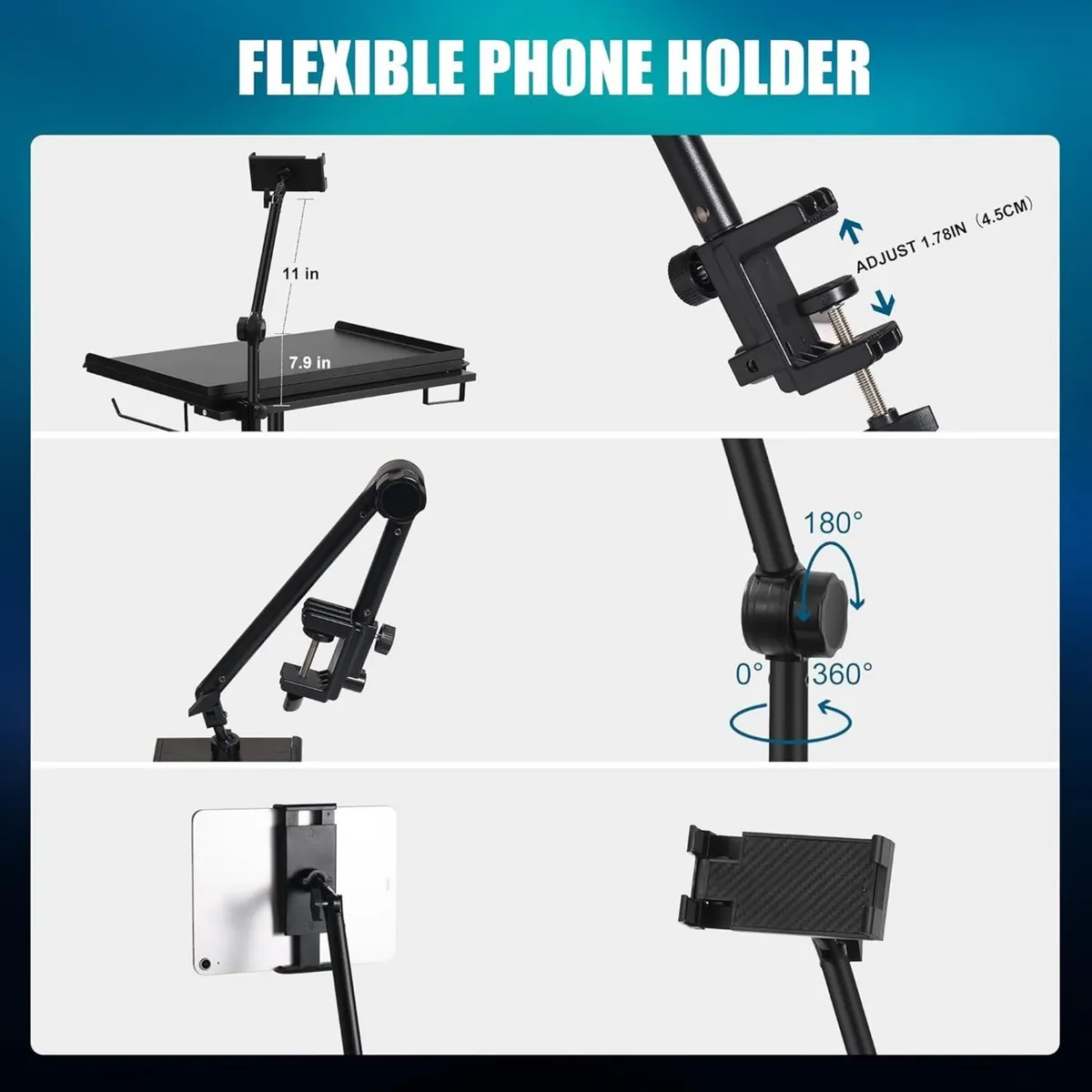 Premium Tattoo Salon Tray Adjustable Double Tier - Image 4