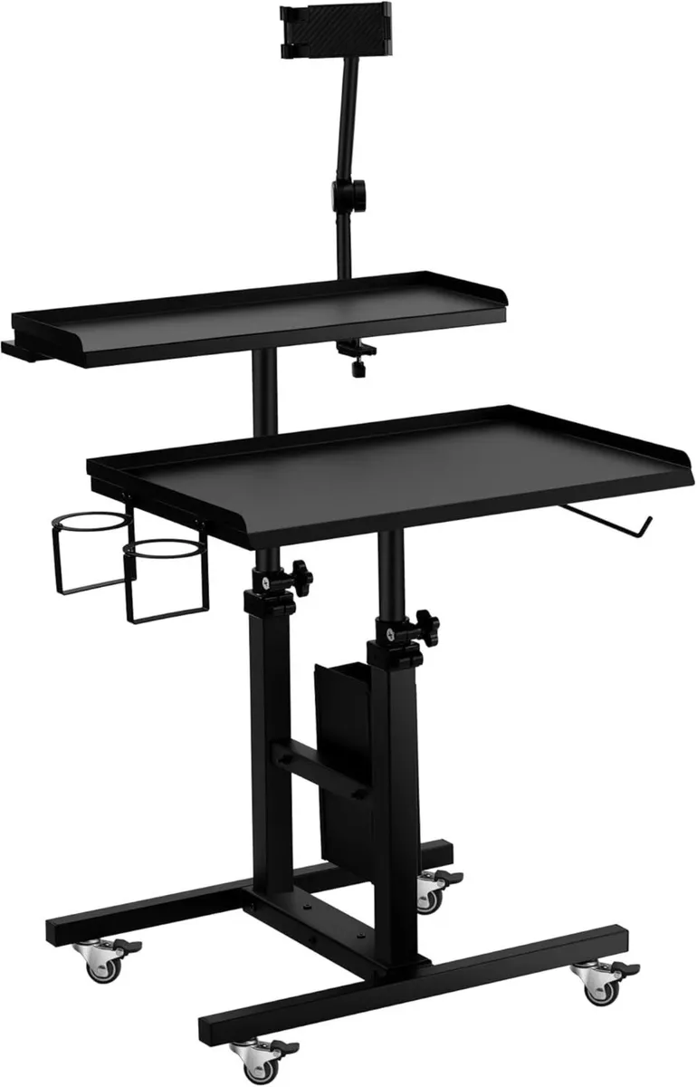 Premium Tattoo Salon Tray Adjustable Double Tier - Image 1