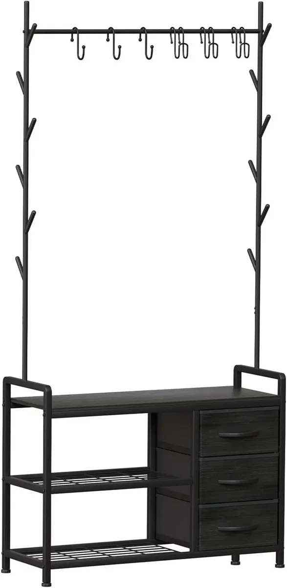 Hallway Coat Stand Industrial Rack free standing - Image 1