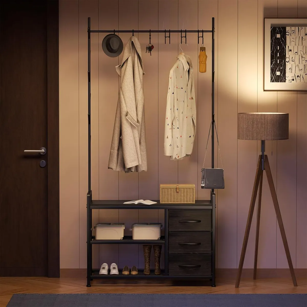 Hallway Coat Stand Industrial Rack free standing - Image 2