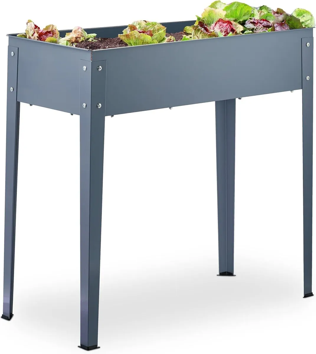 Metal Raised Planter Narrow Elevated Herb Box 80 - Image 1