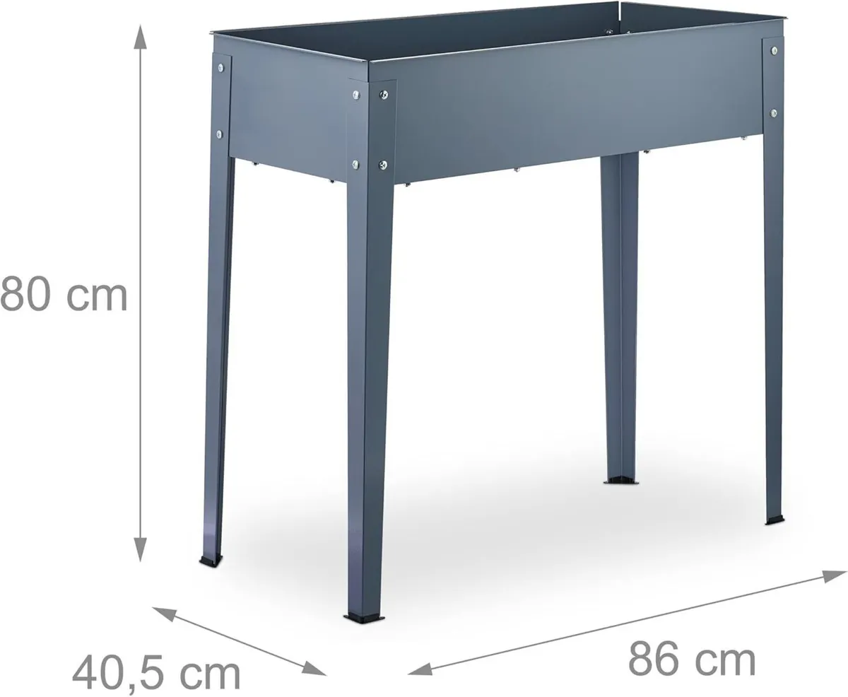 Metal Raised Planter Narrow Elevated Herb Box 80 - Image 3