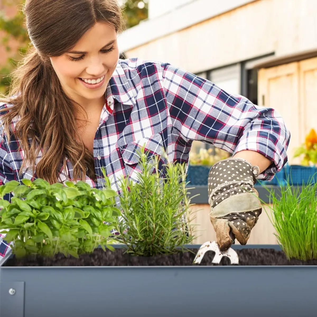 Metal Raised Planter Narrow Elevated Herb Box 80 - Image 4