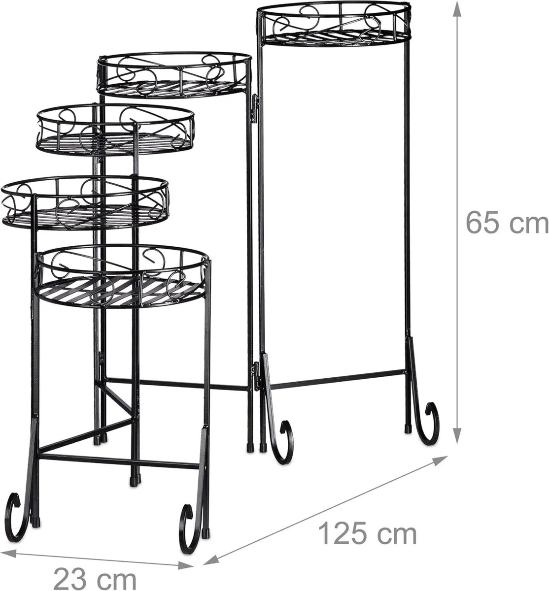 Metal Flower Rack 5-Tier Round In- and Outdoor - Image 3