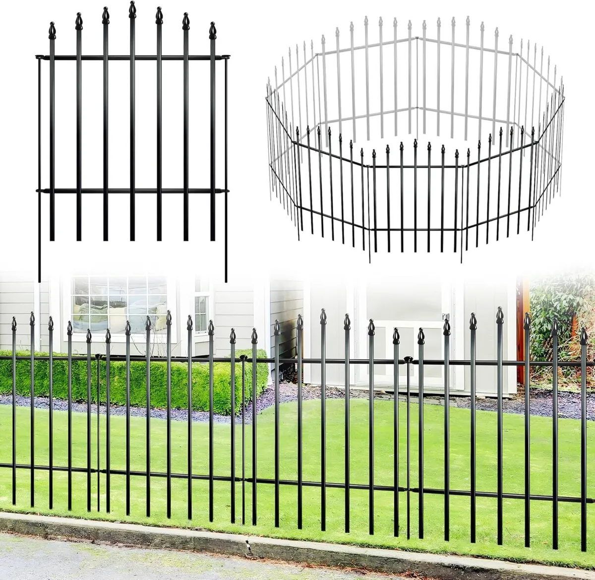 No Dig Garden Fence Panels 90cm H x 70cm W 5 - Image 1