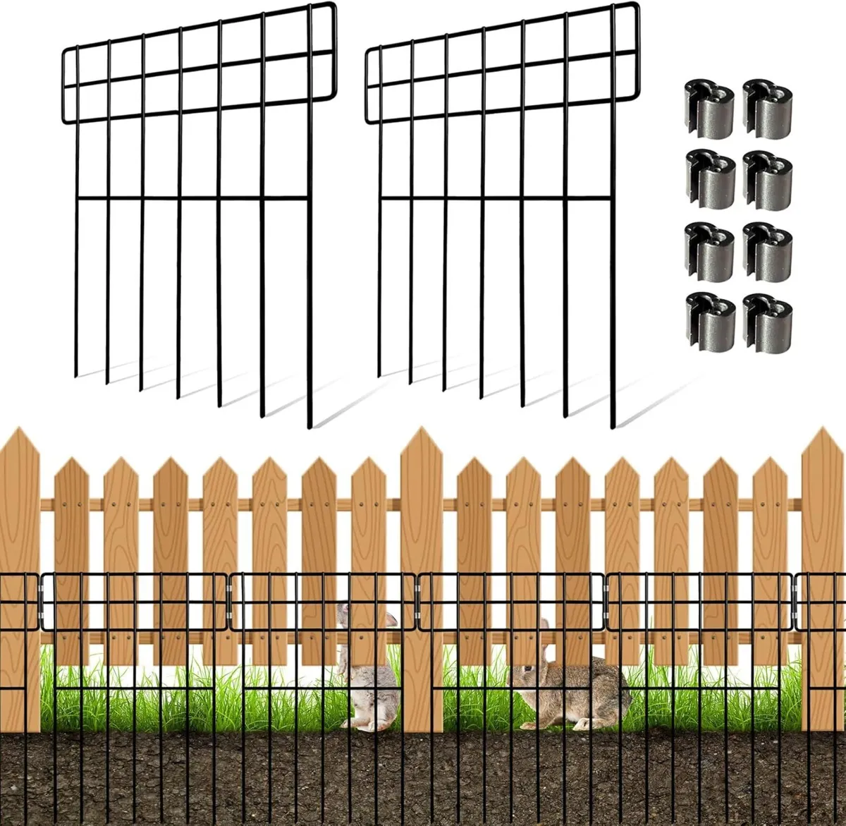 25 Pack Animal Barrier Metal Decorative Garden - Image 1