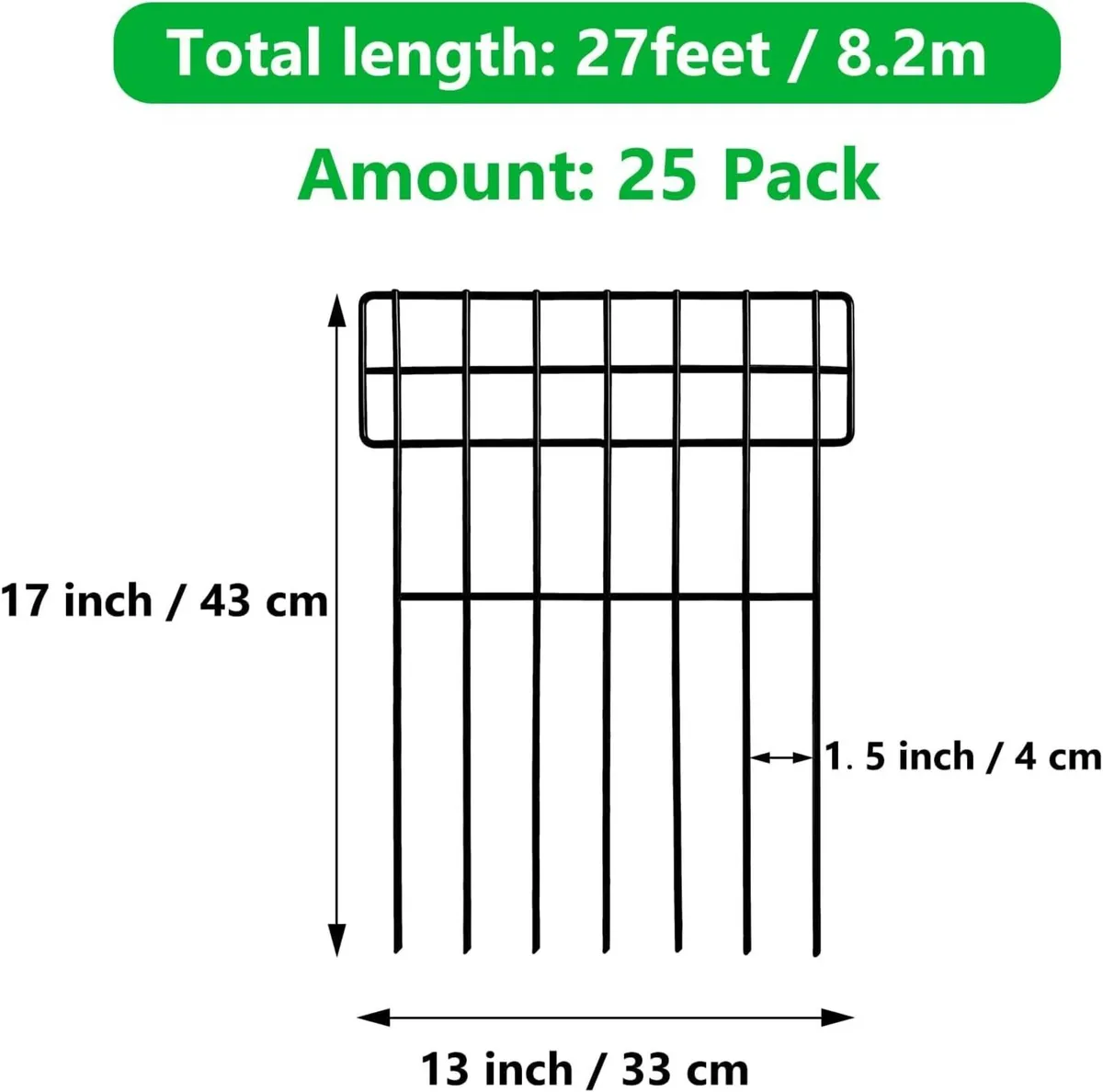 25 Pack Animal Barrier Metal Decorative Garden - Image 3