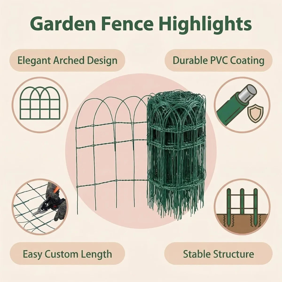 Amagabeli Garden Home 0.4M x 25M Green Border - Image 4