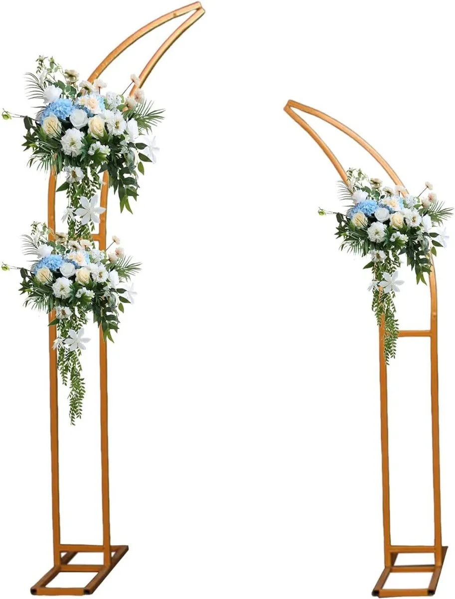 Wedding Arch Stand Metal Moon Shape Garden - Image 1