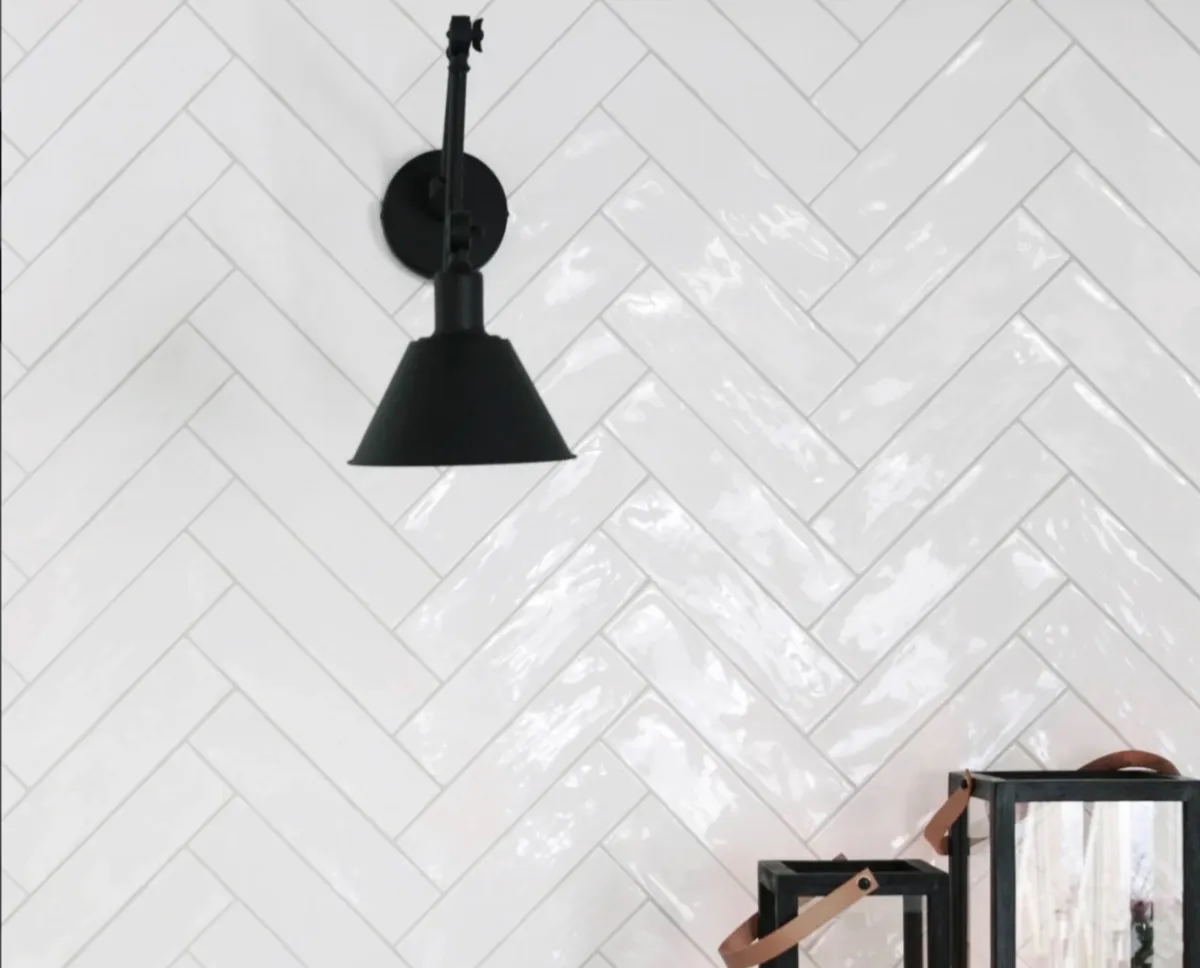 White metro-style backsplash tiles – 2 boxes