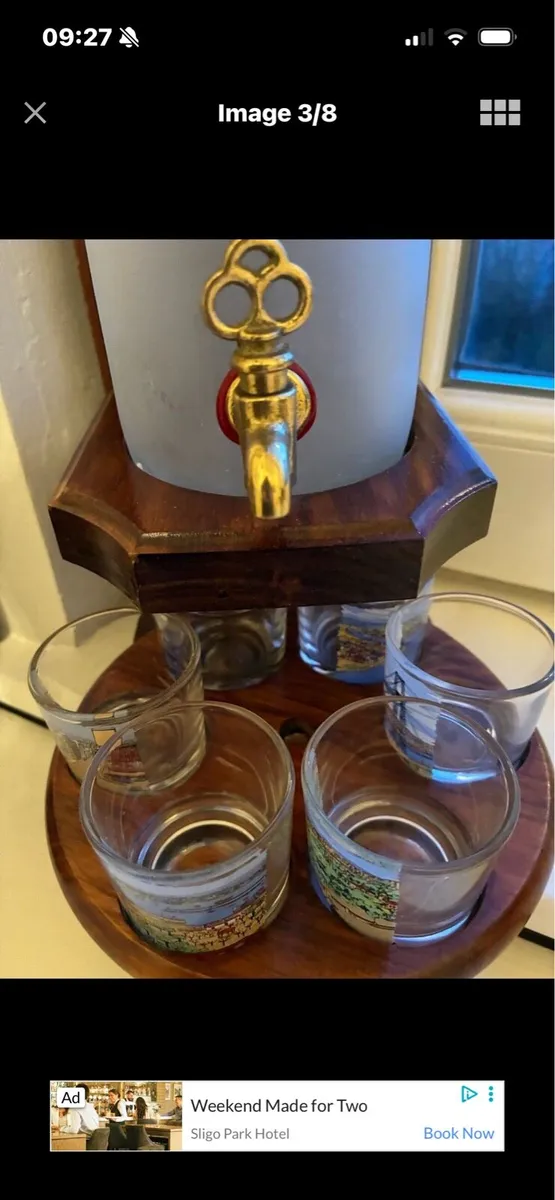 Wry Rare Timber & Glass Conac Decanter set - Image 1