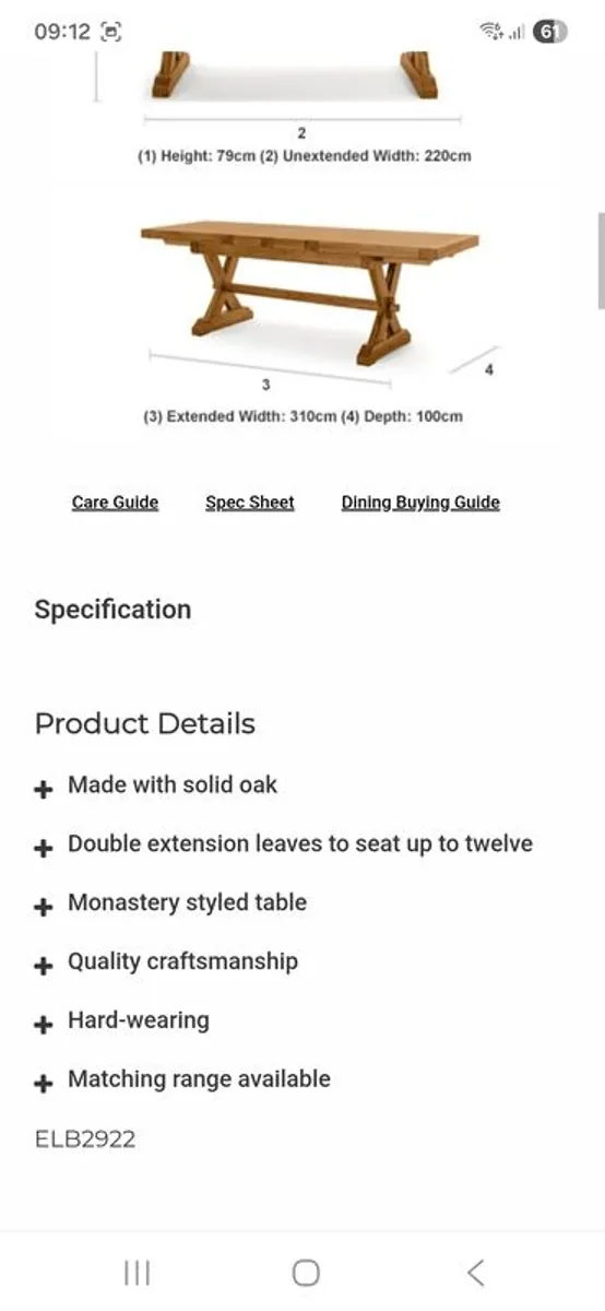 Extendable dining room table - Image 4
