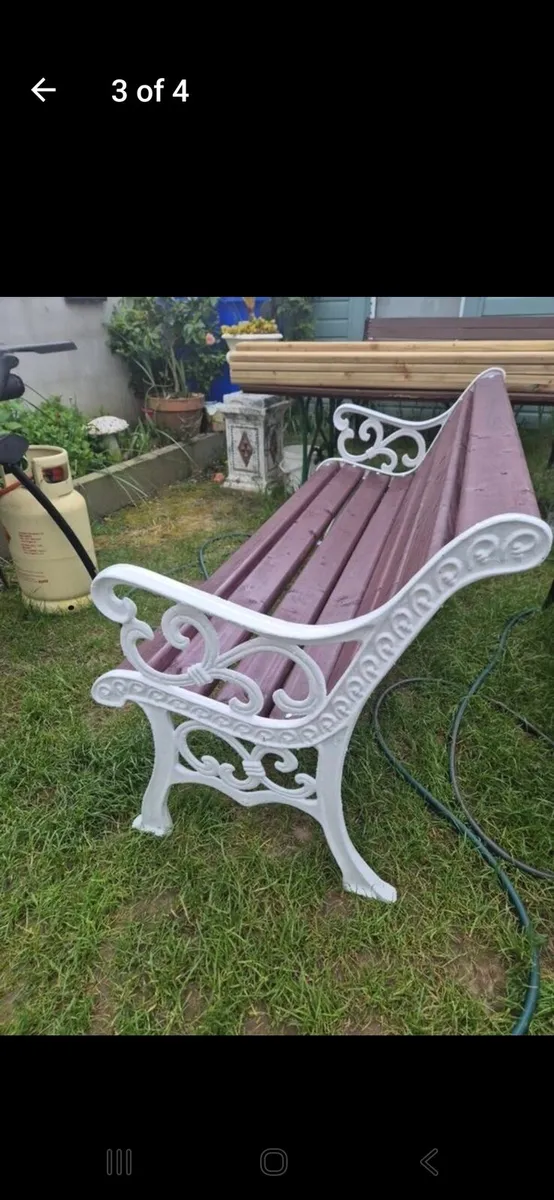 Garden bench cast iron bistro furniture - Image 1
