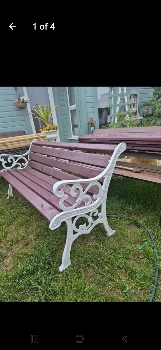 Garden bench cast iron bistro furniture - Image 2