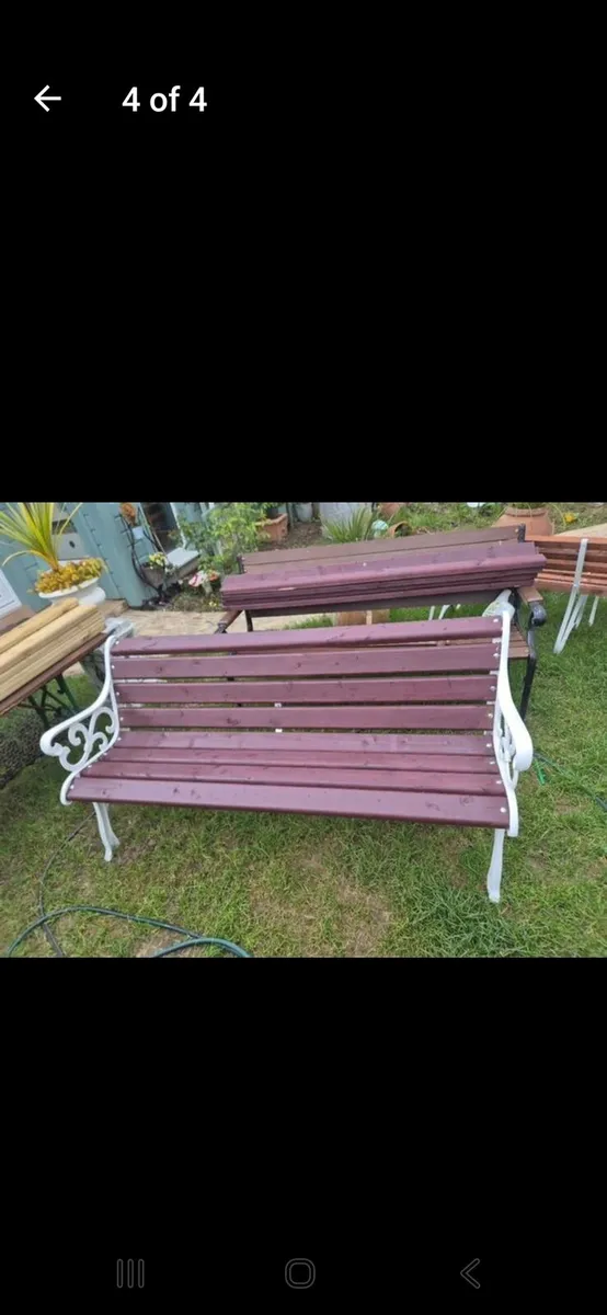Garden bench cast iron bistro furniture - Image 3