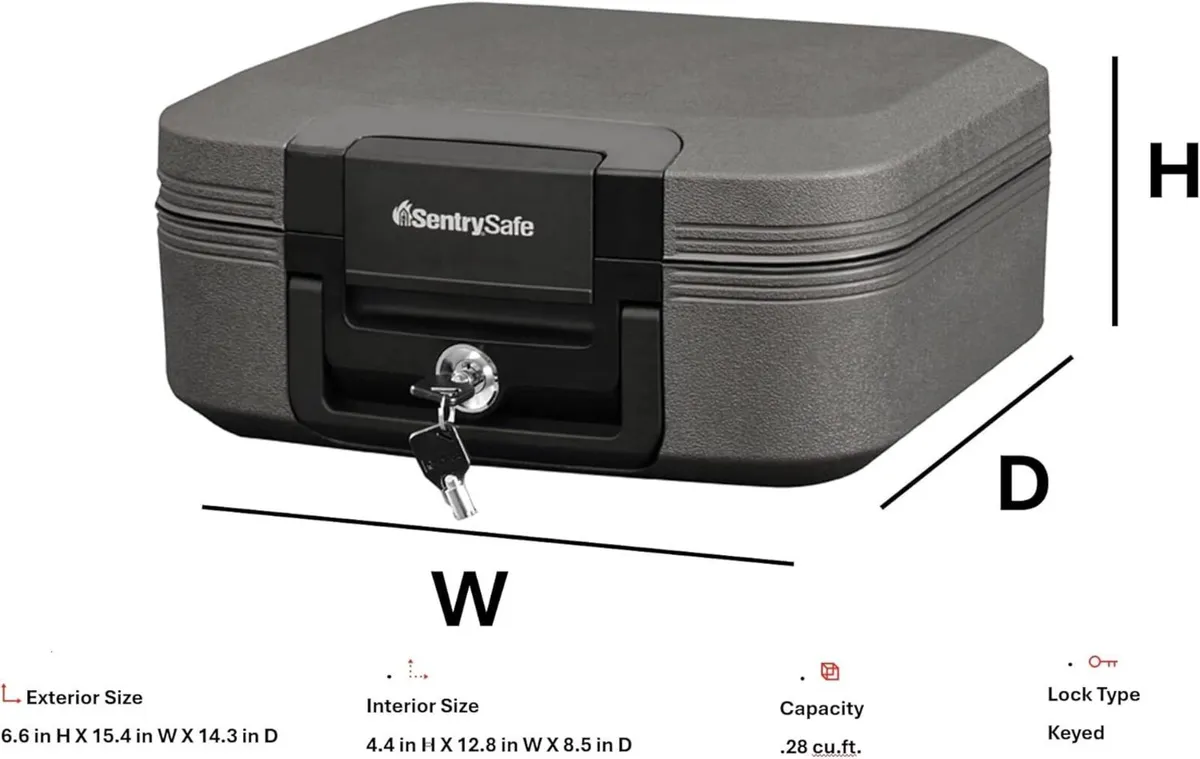 Sentry Safe Fire-Safe Waterproof Document and - Image 2