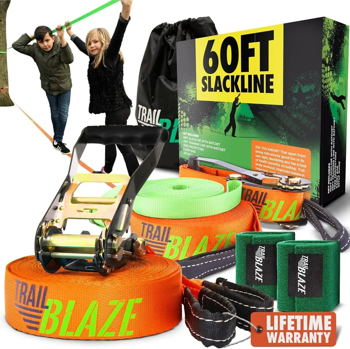 Complete Slackline Kit with Training Line - 18 - Image 1