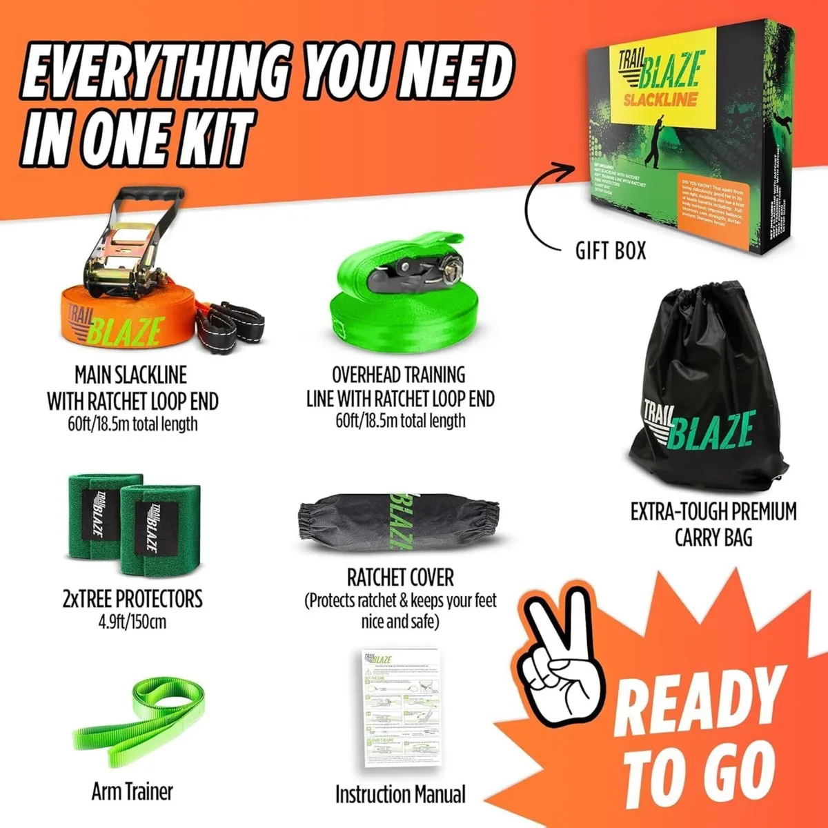 Complete Slackline Kit with Training Line - 18 - Image 4