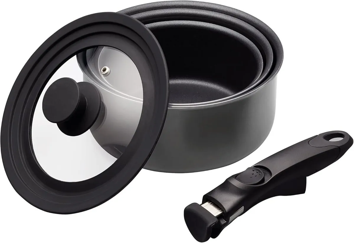 Smart Space 3 Piece Non-Stick Induction Saucepan - Image 1