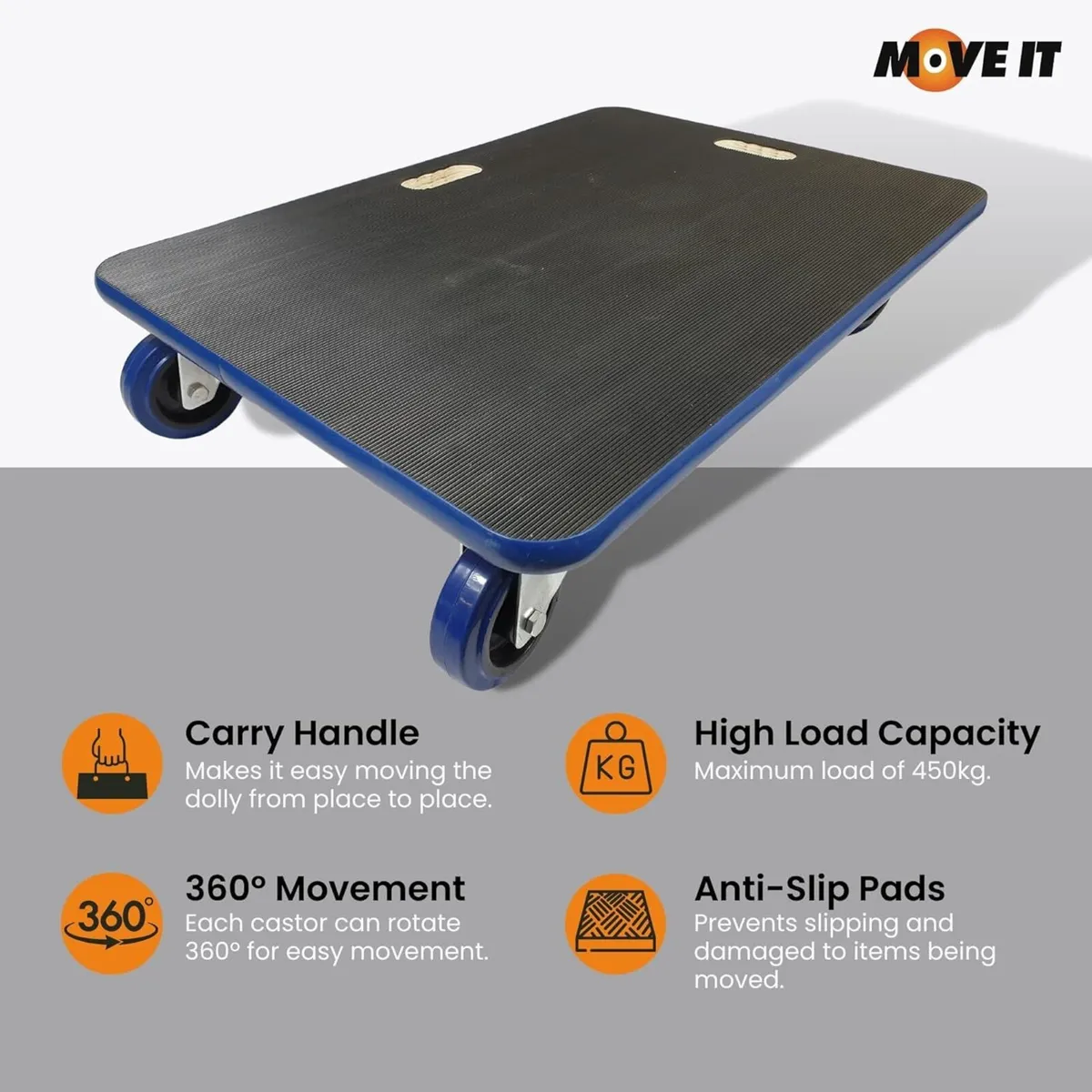 Move-It Transport Roller Dolly 450kg Load - Image 3