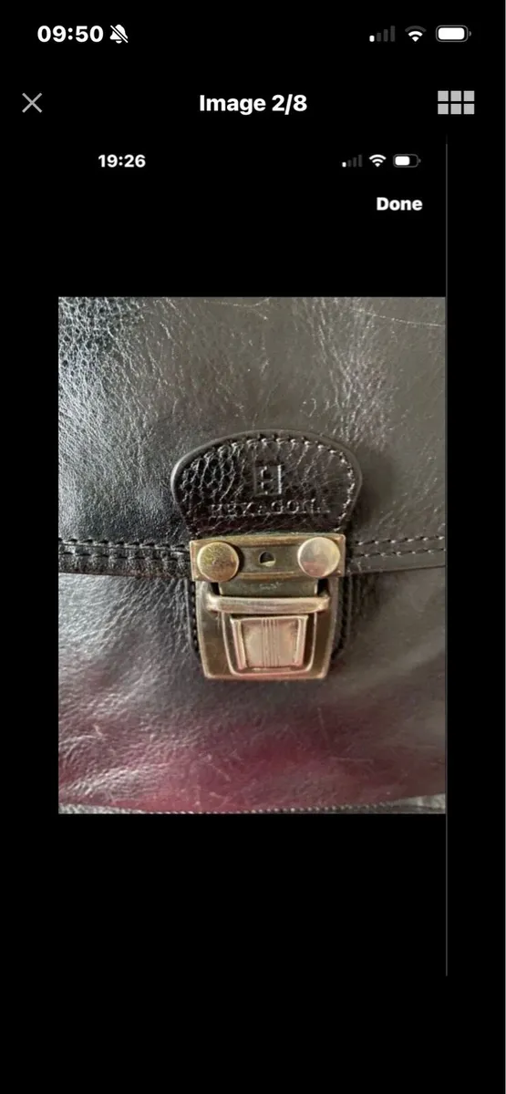 Hexagons leather shoulder Bag - Image 2
