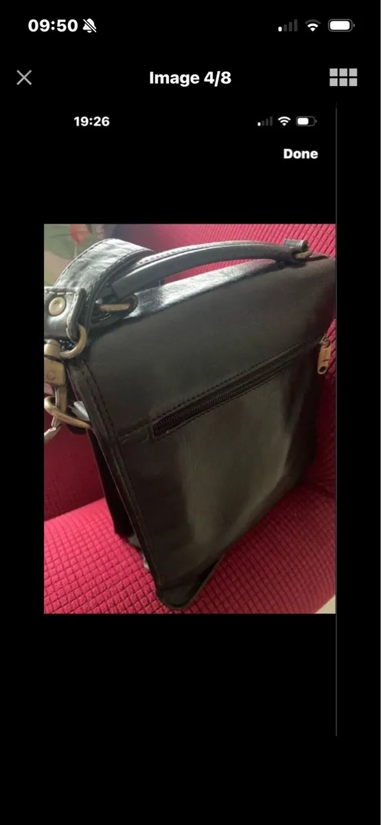 Hexagons leather shoulder Bag - Image 4