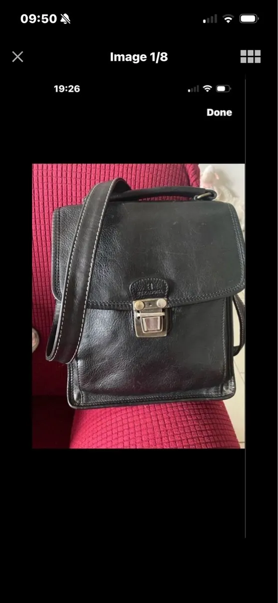 Hexagons leather shoulder Bag - Image 1
