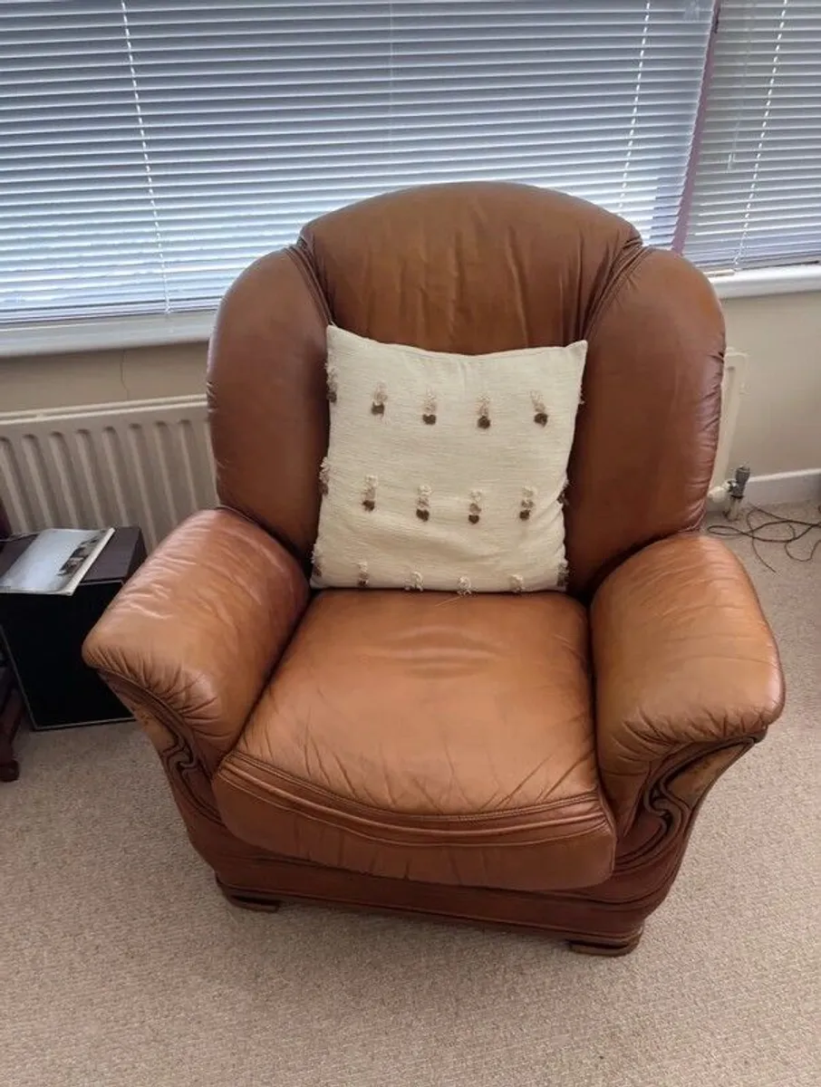 Vintage Tan Leather Suite - 20% off - Image 3