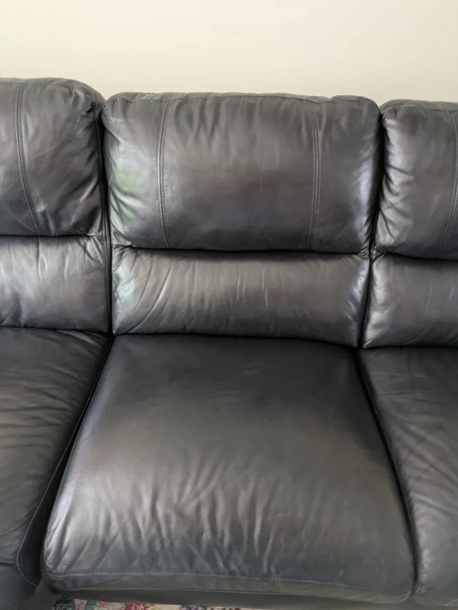 Leather Sofa and Armchair - Image 2