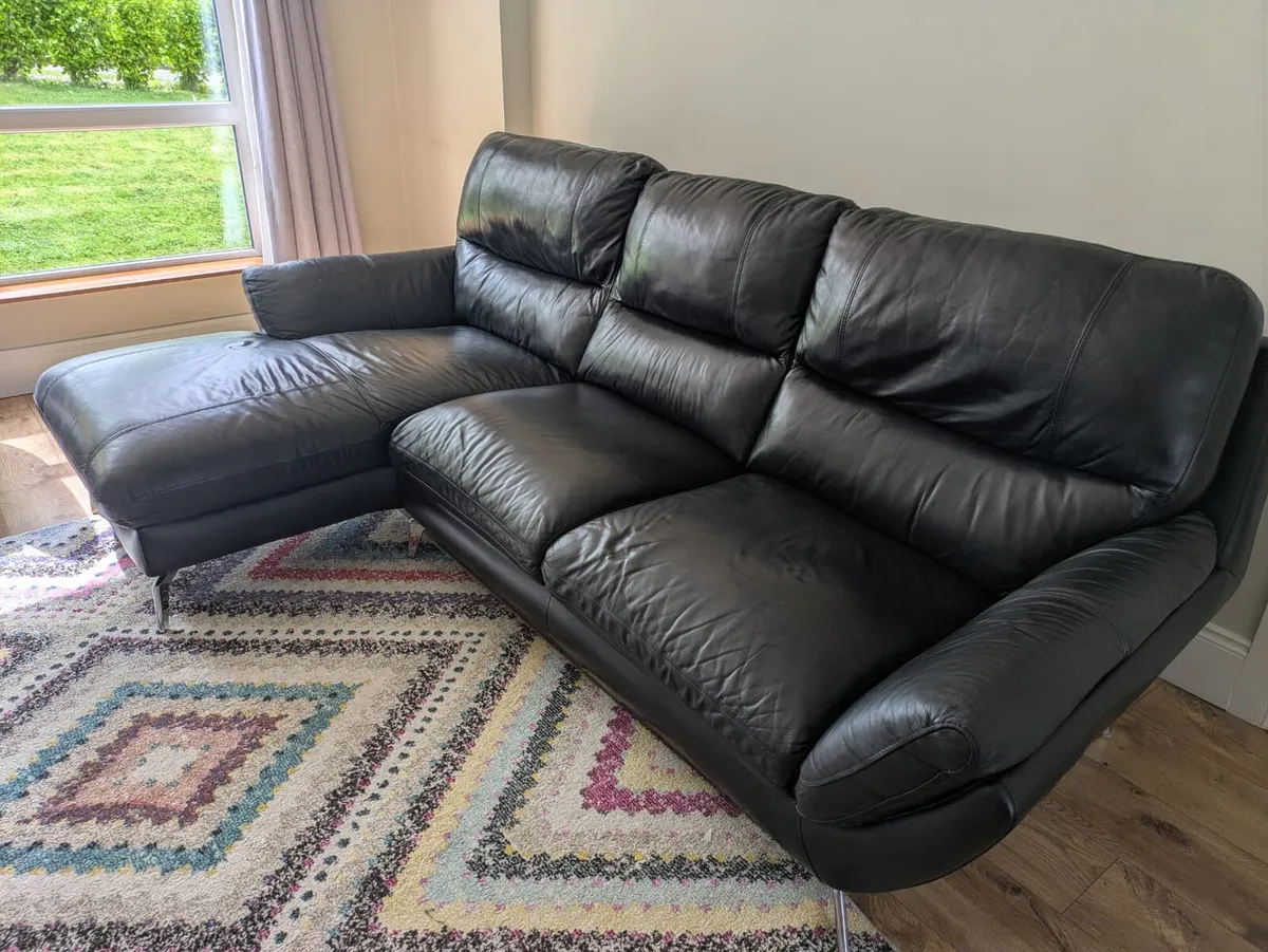 Leather Sofa and Armchair - Image 3