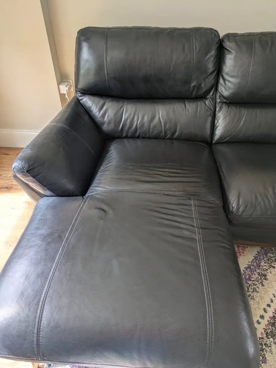 Leather Sofa and Armchair - Image 4