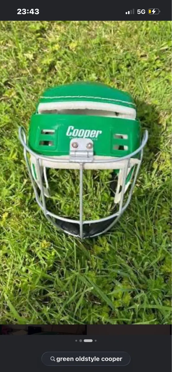 Wanted green  oldstyle hurling helmet