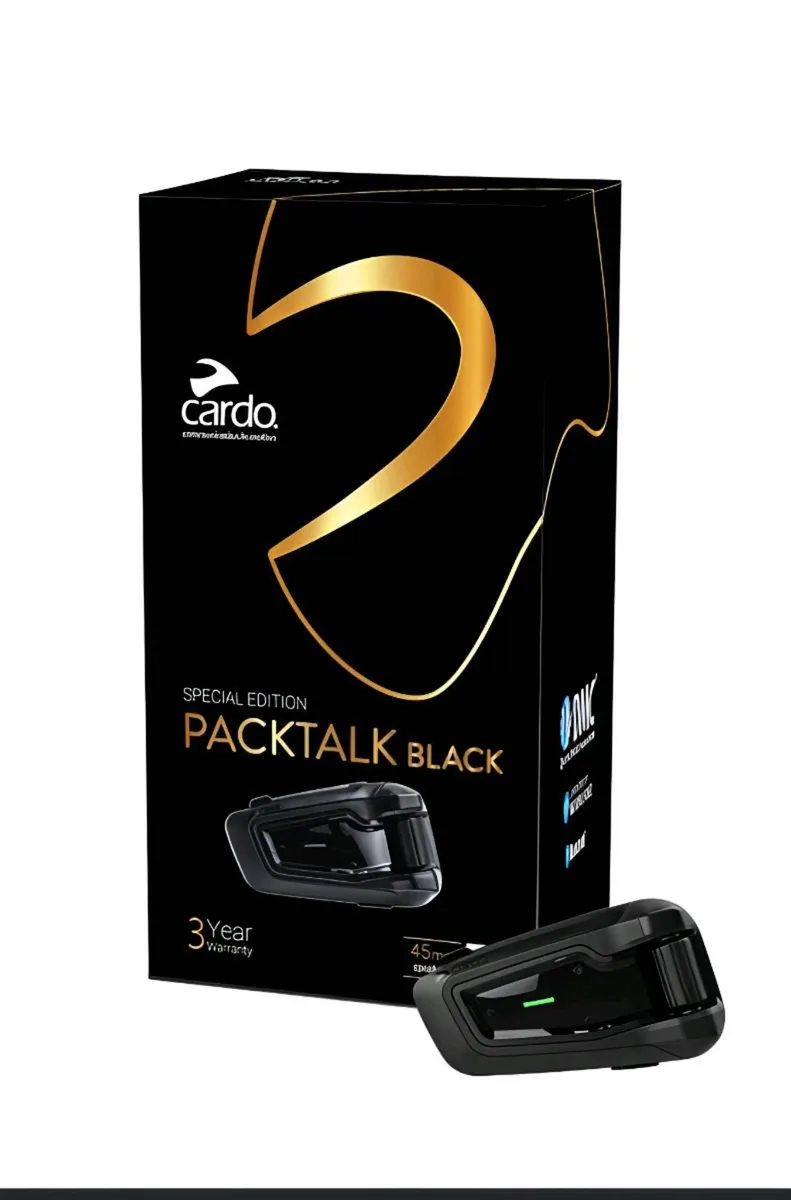Cardo packtalk black motorcycle intercom Bluetooth