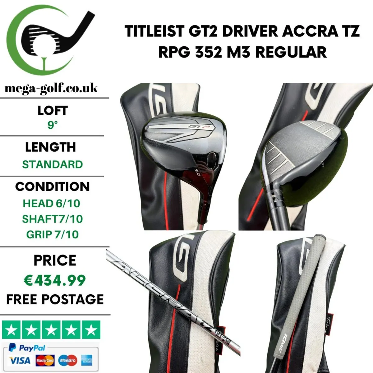 Titleist GT2 Driver / 9° / Regular - Image 1